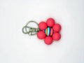 Pink Flower Silicone Bead Keychain
