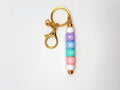 “Mama” Silicone Bead Keychain - Gold
