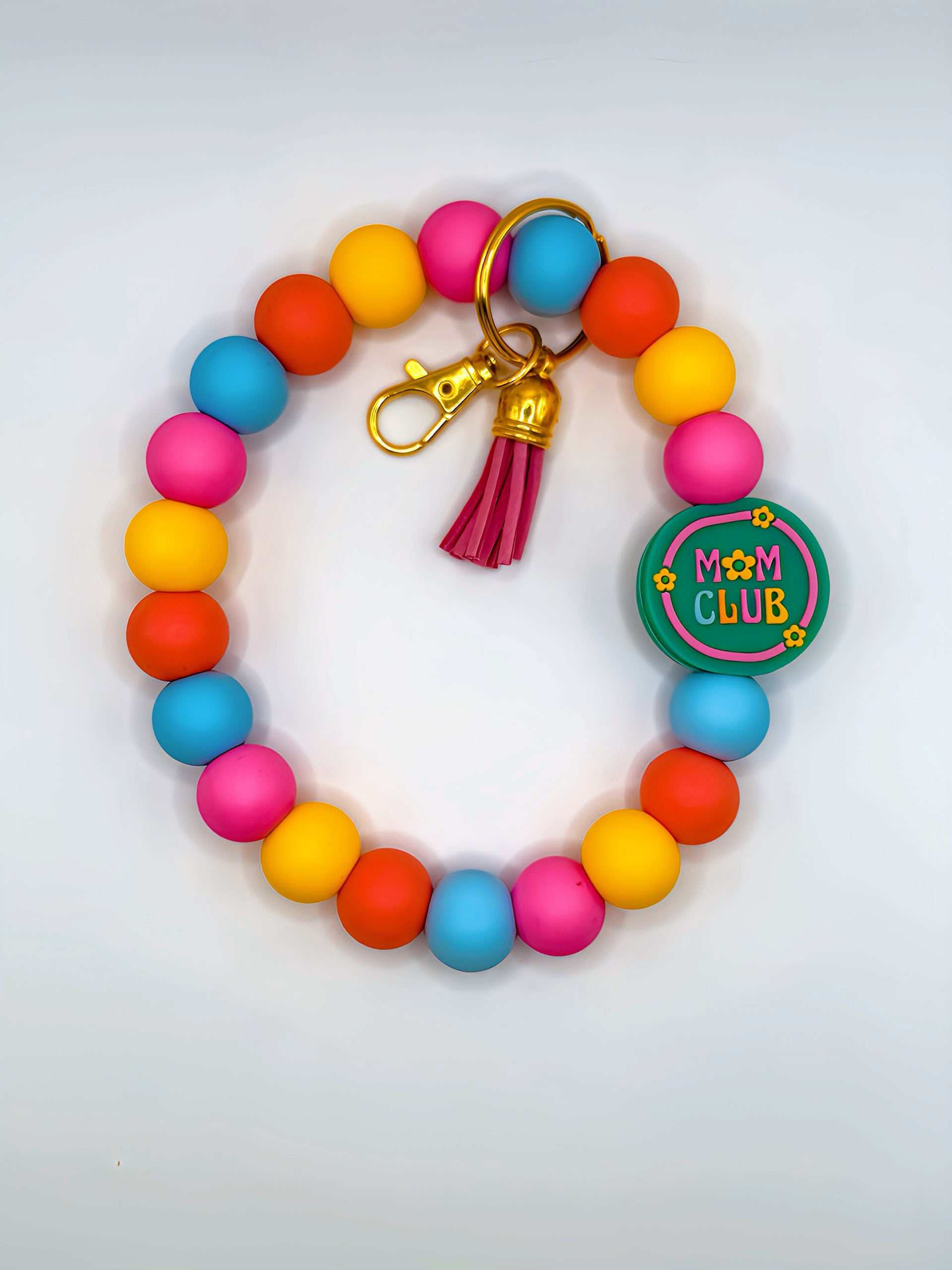 “Mom Club” Silicone Bead Wristlet