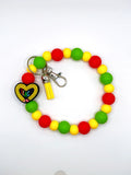 Teach Silicone Bead Wristlet (Heart)