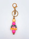 Pet Parent Silicone Bead Keychain