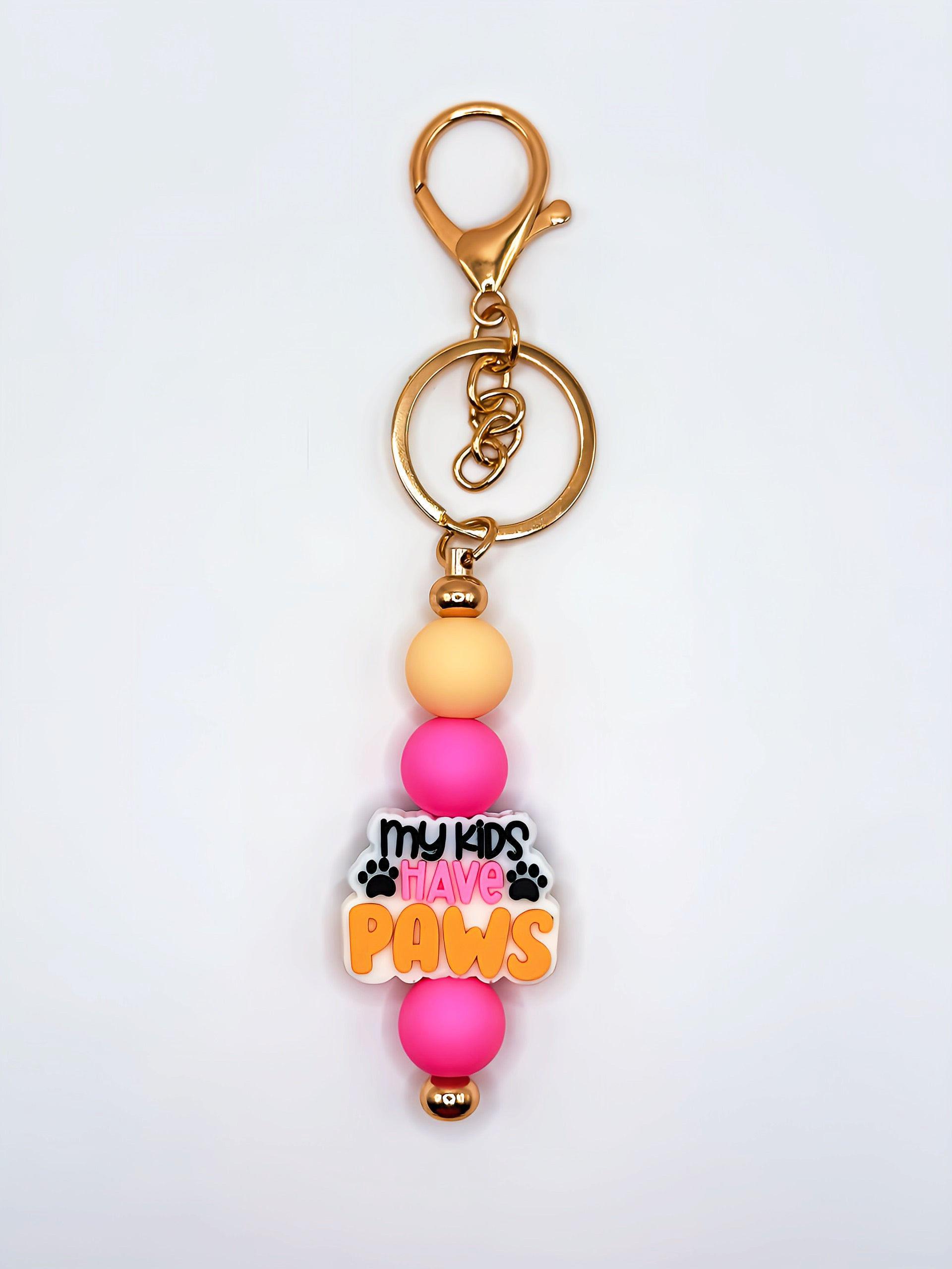 Pet Parent Silicone Bead Keychain