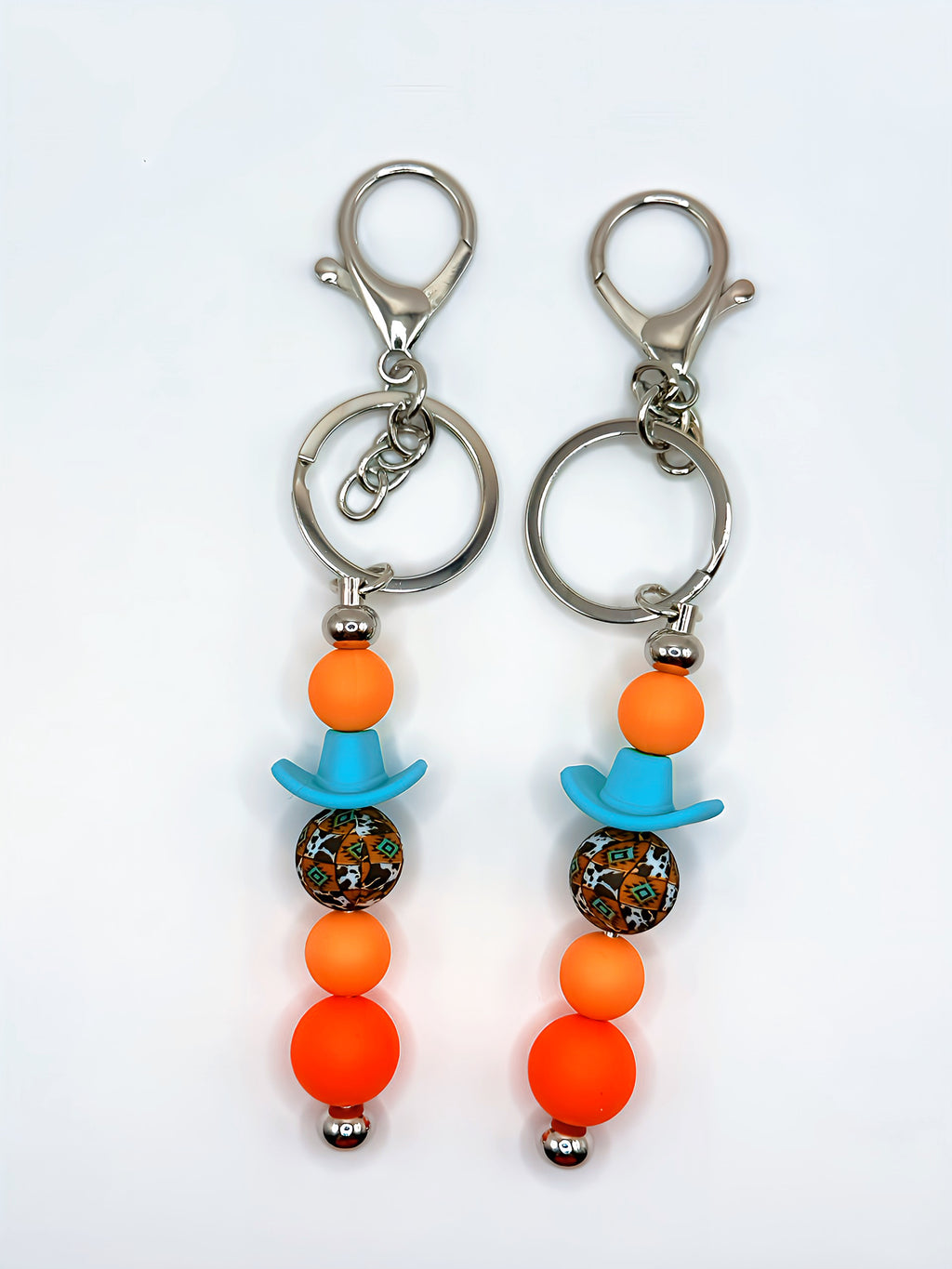 Western Charm Silicone Keychain – Colorful Cowboy Inspired