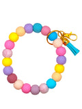Multicolor Silicone Bead Wristlet